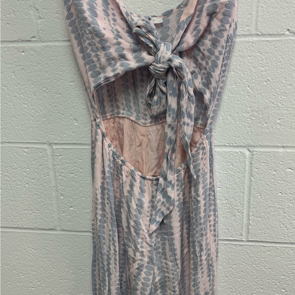 Olivaceous Pink and Gray Patterned Jumpsuit - Picture 5 of 7